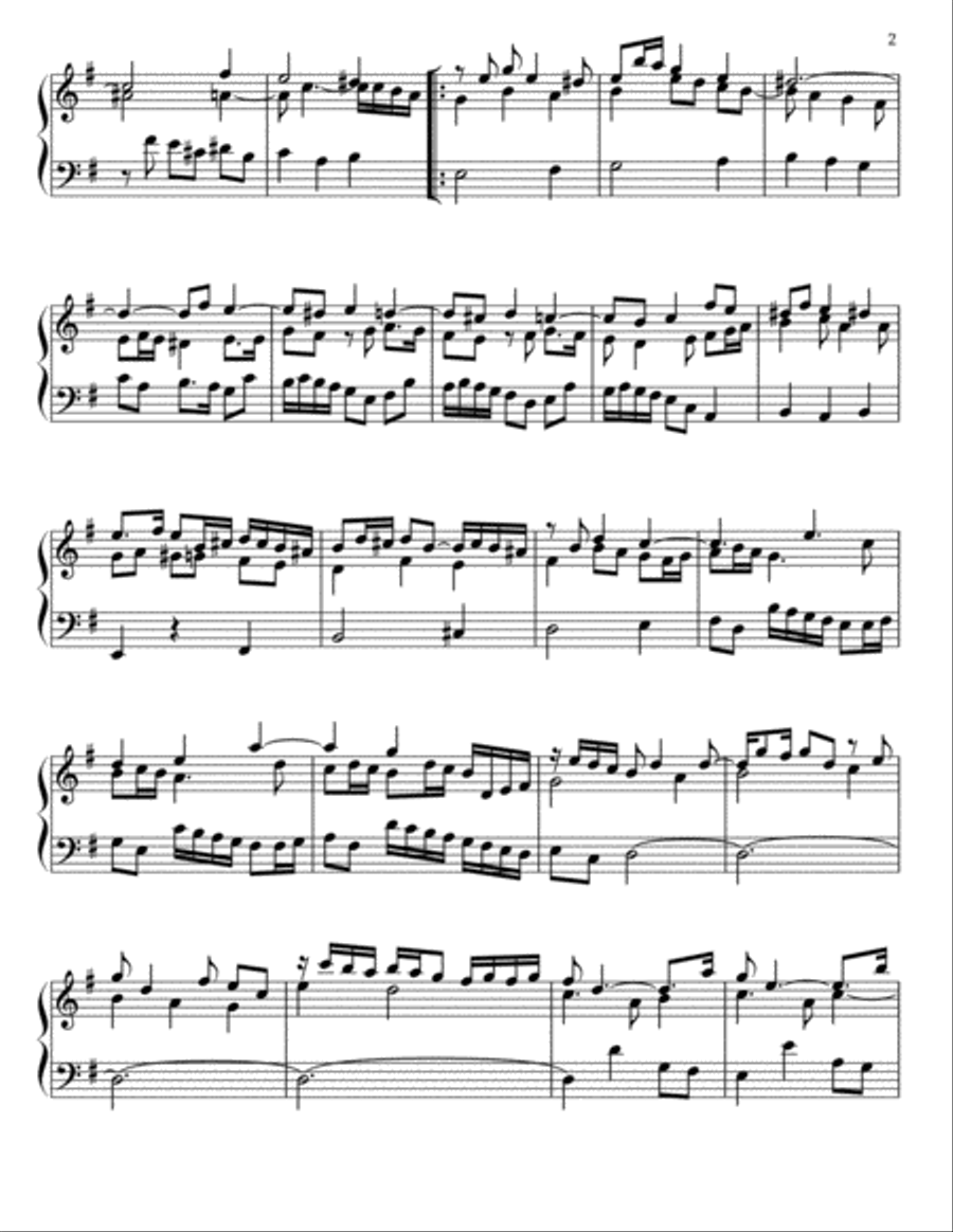 Prelude and Fugue in E minor, 'For a Funeral' Harpsichord scores gallery preview page 2