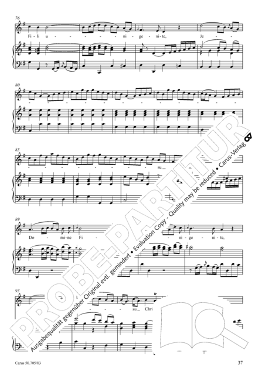 Missa in g. Hasse-Werkausgabe IV/3 4-Part scores gallery preview page 46