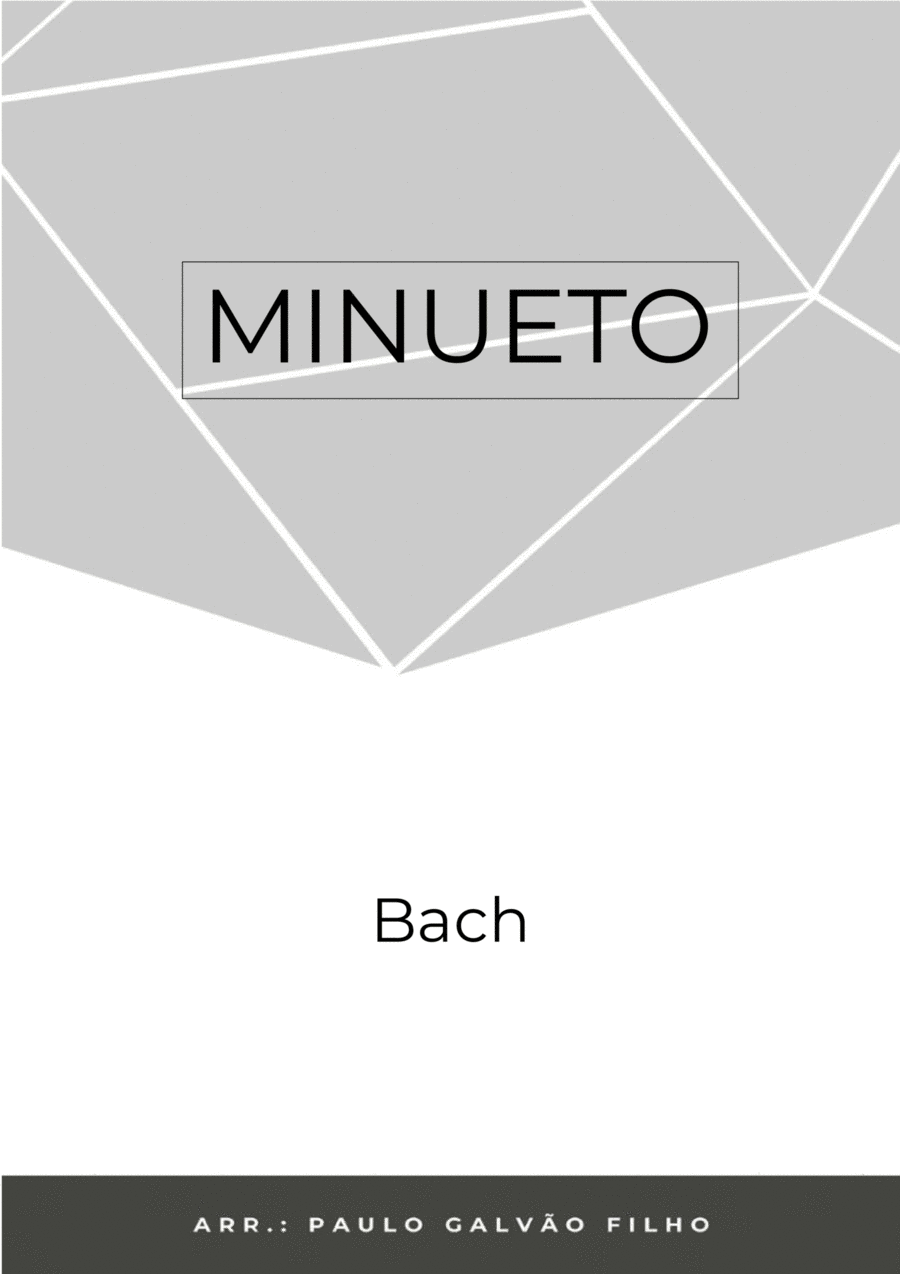 MINUETO - BACH - WIND TRIO (FLUTE, CLARINET & BASSOON) Woodwind Trio scores gallery preview page 1