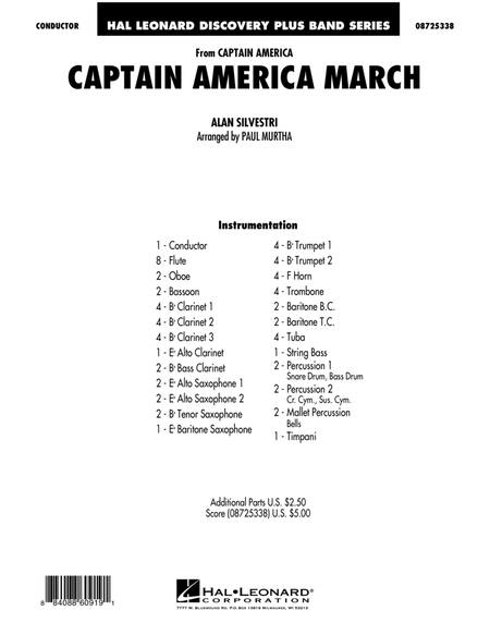 Captain America March - Full Score