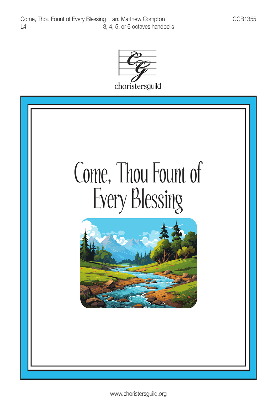 Come, Thou Fount of Every Blessing Handbell Choir scores gallery preview page 1