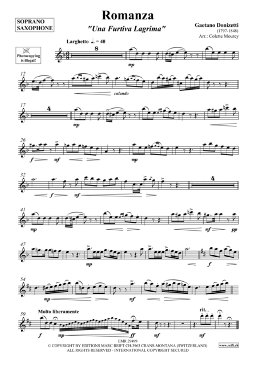 Romanza Soprano Saxophone scores gallery preview page 2