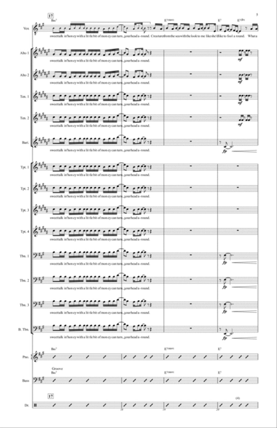 Beautiful Girls Jazz Ensemble scores gallery preview page 5