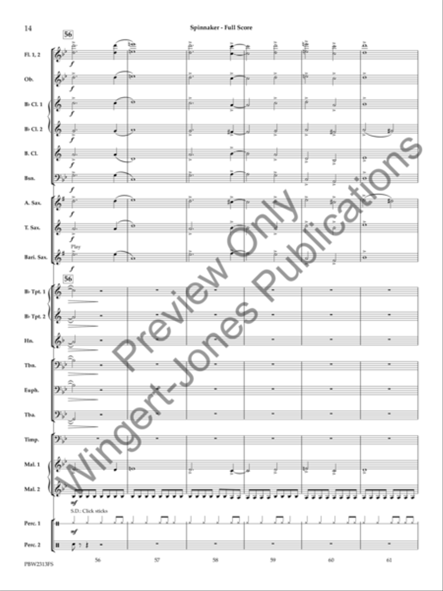 Spinnaker Concert Band scores gallery preview page 15