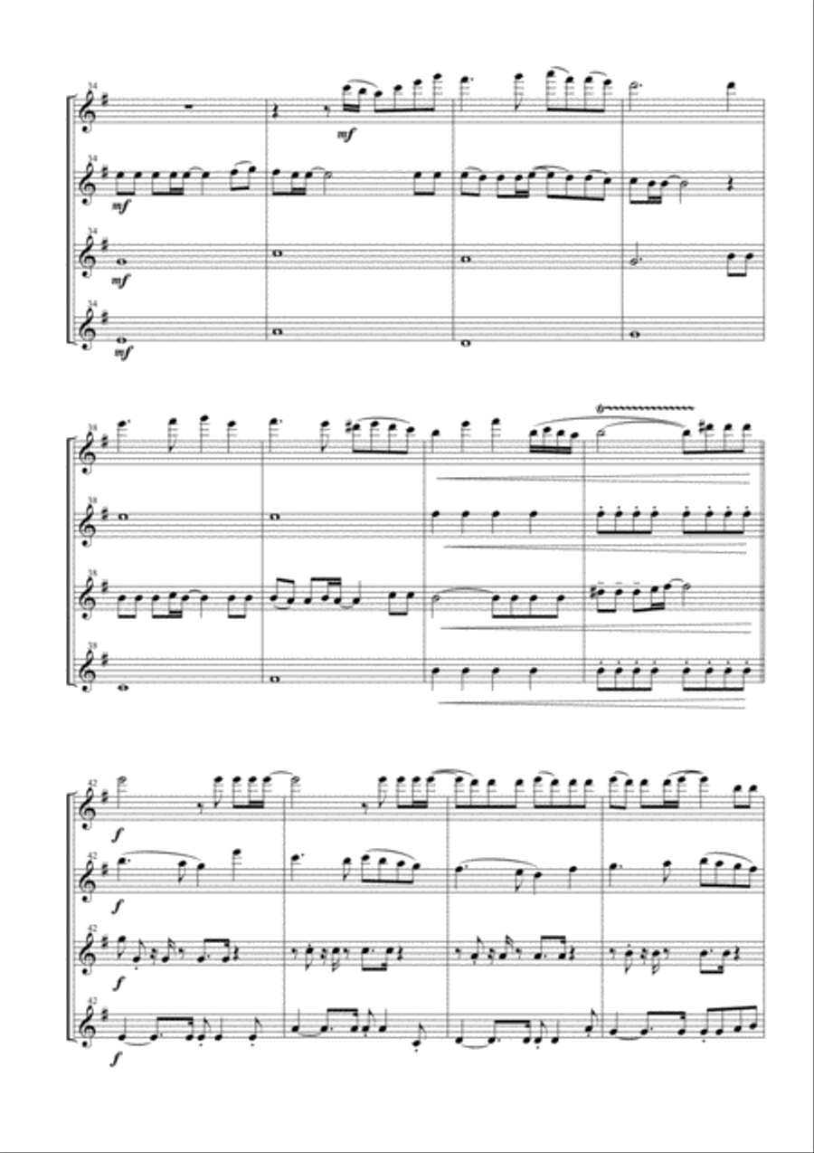 I Will Survive Woodwind Quartet scores gallery preview page 4