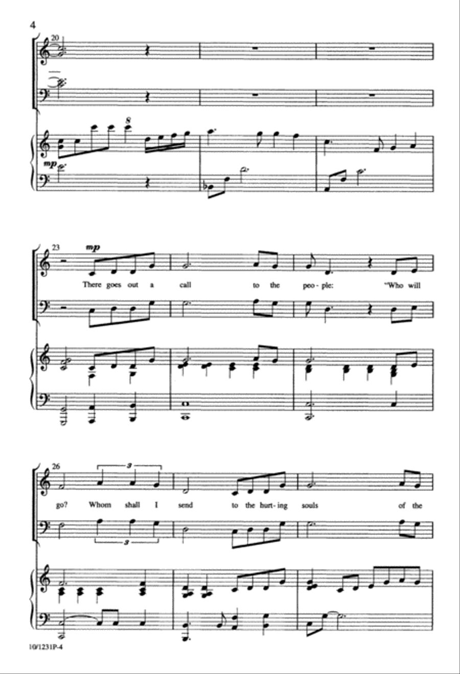 Lord, Send Me 4-Part scores gallery preview page 4