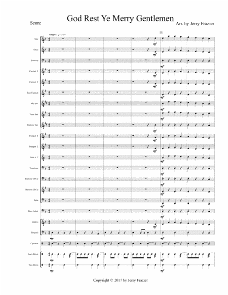 God Rest Ye Merry Gentlemen Concert Band scores gallery preview page 2