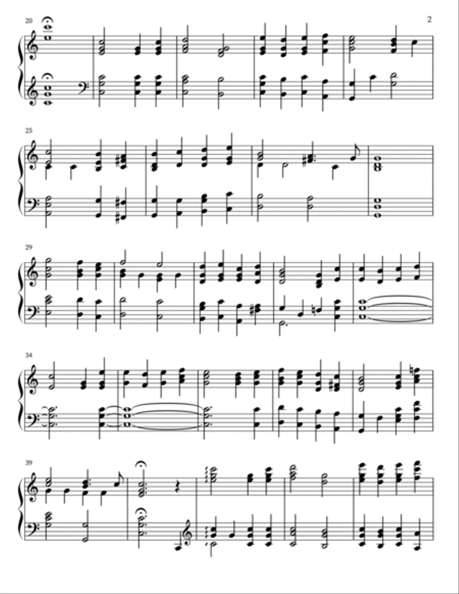 O Come All Ye Faithful Piano Solo scores gallery preview page 2