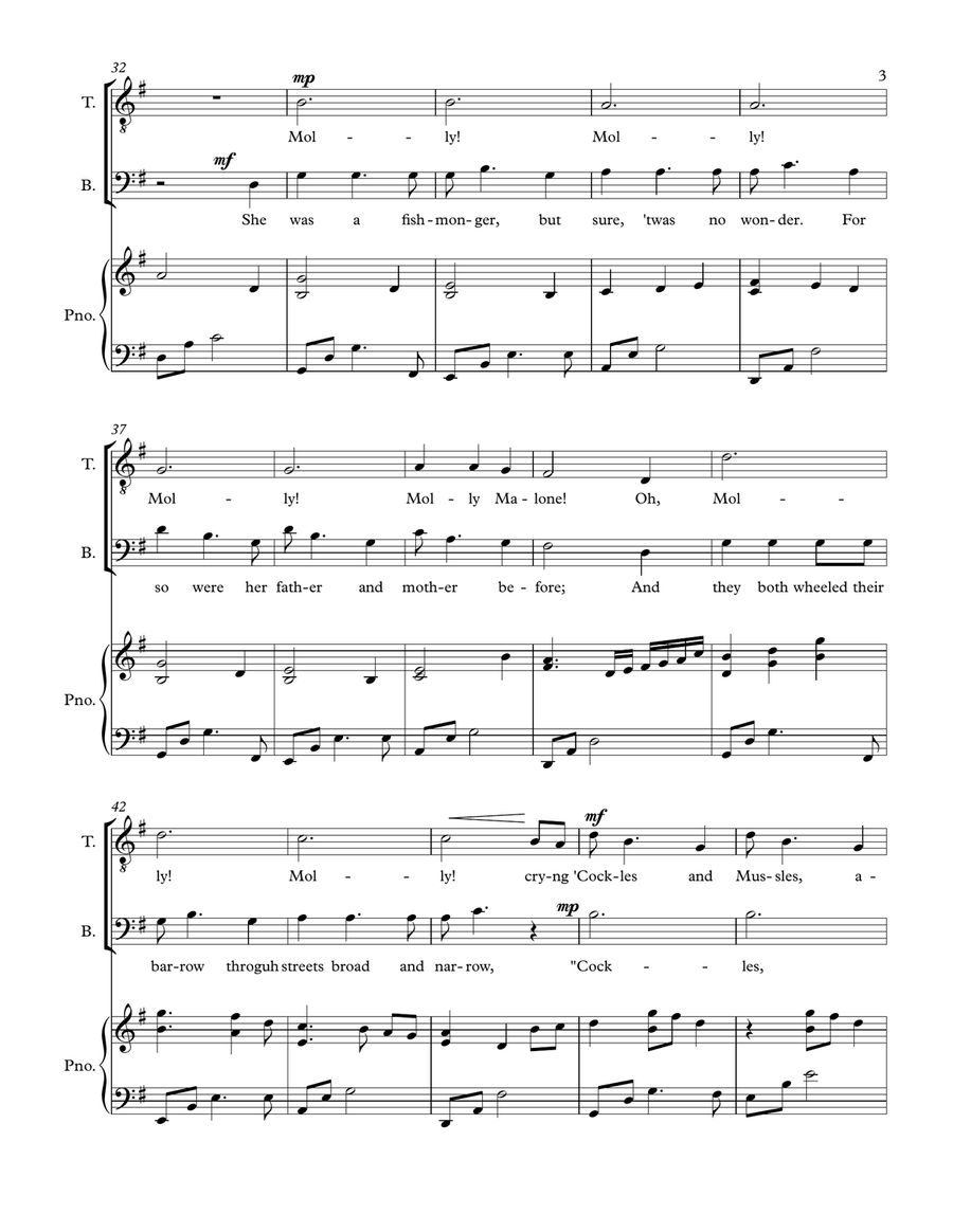 In Dublin's Fair City Small Ensemble scores gallery preview page 3