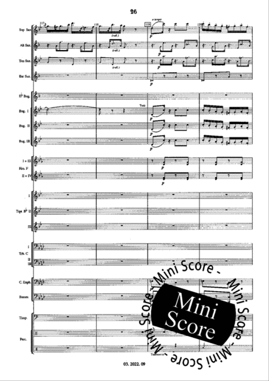 Hungarian Fantasy Fanfare Band scores gallery preview page 30