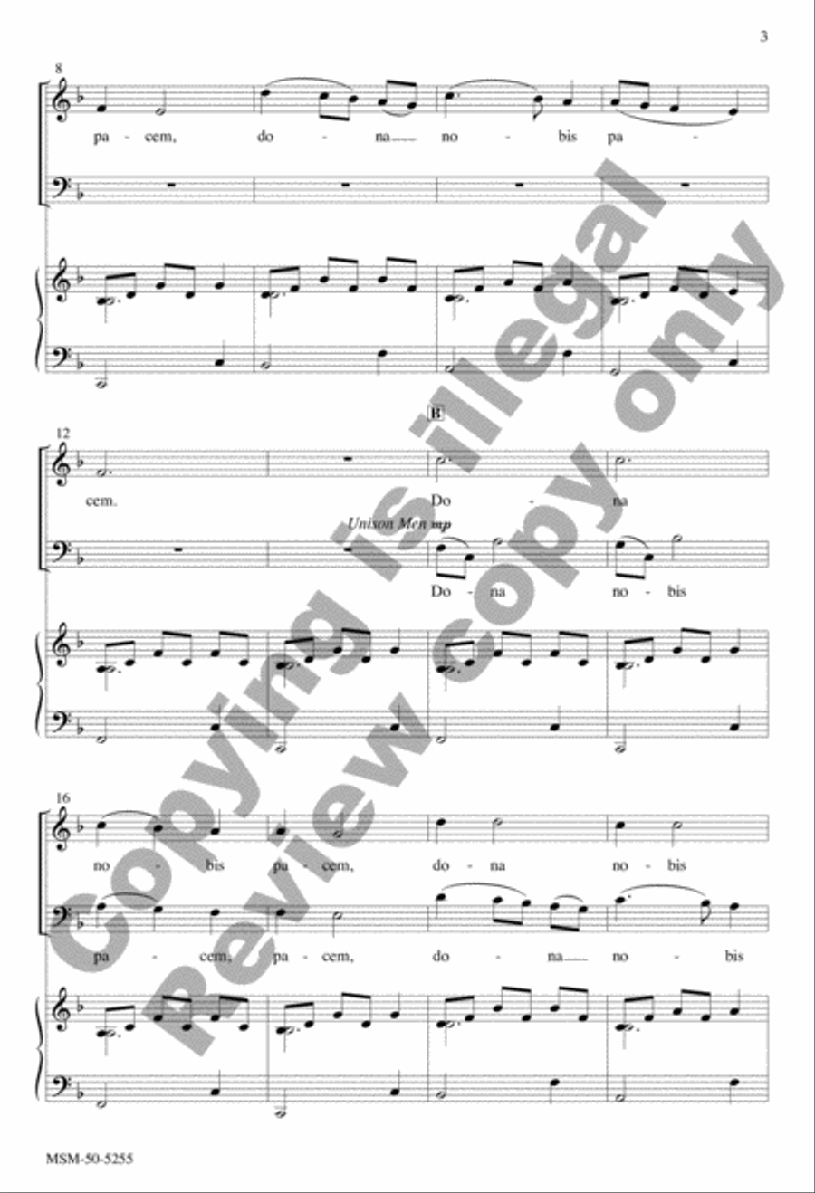 Dona nobis pacem Dona nobis pacem 4-Part scores gallery preview page 3