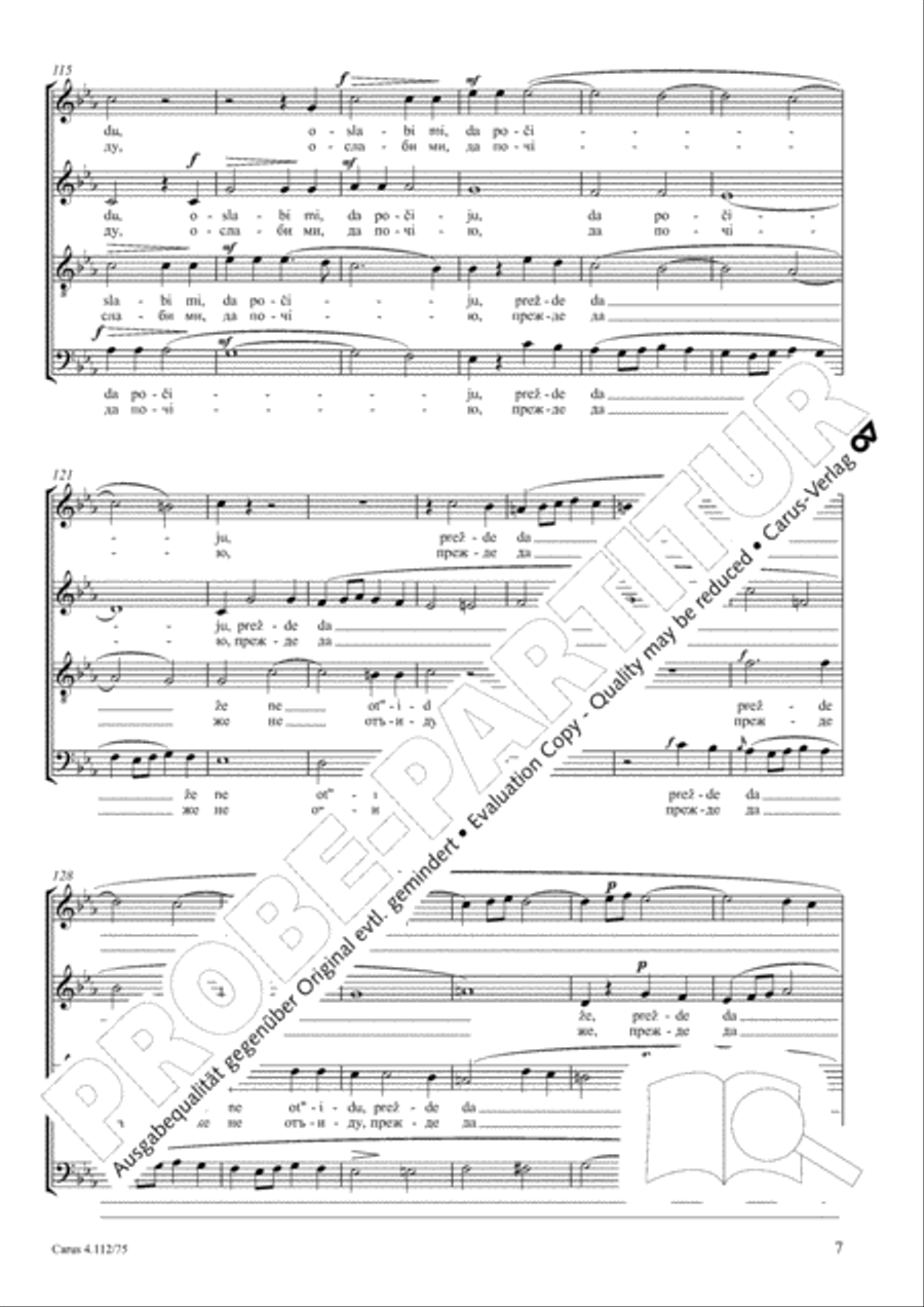 O Lord, make me to know mine end (Skazy mi, Hospodi, koncinu moju) 4-Part scores gallery preview page 8