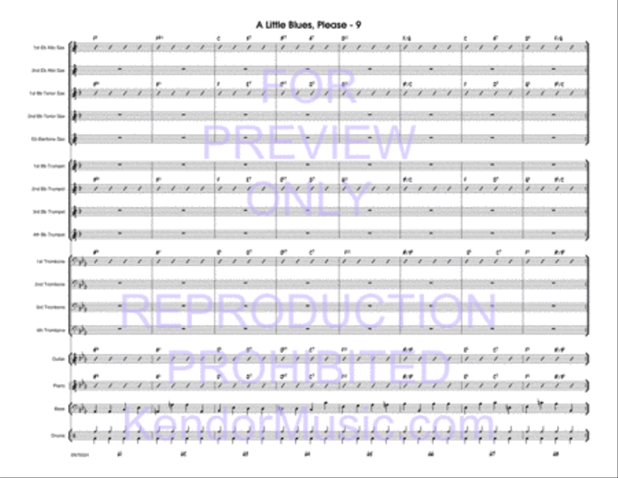Little Blues, Please, A Little Blues, Please, A Jazz Ensemble scores gallery preview page 10
