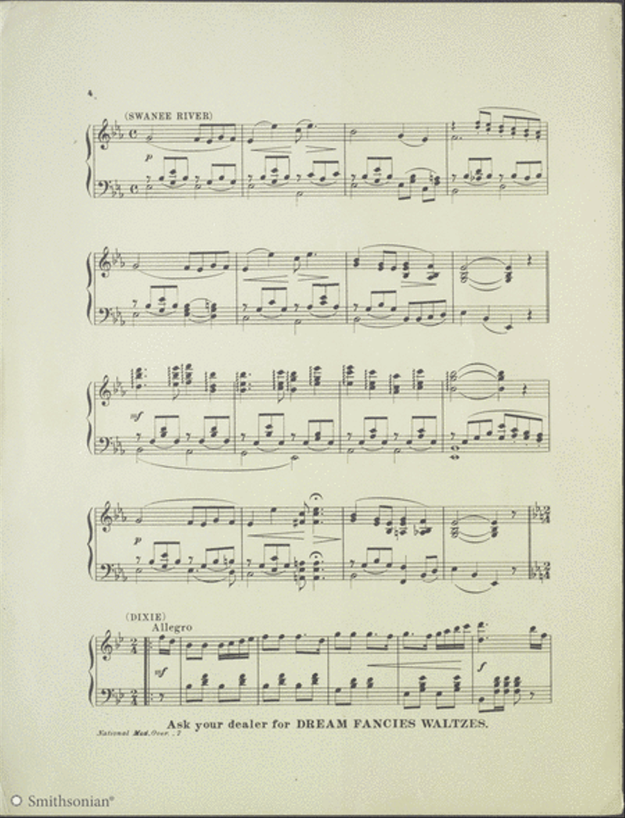 National Medley of Patriotic Airs Piano Solo scores gallery preview page 4