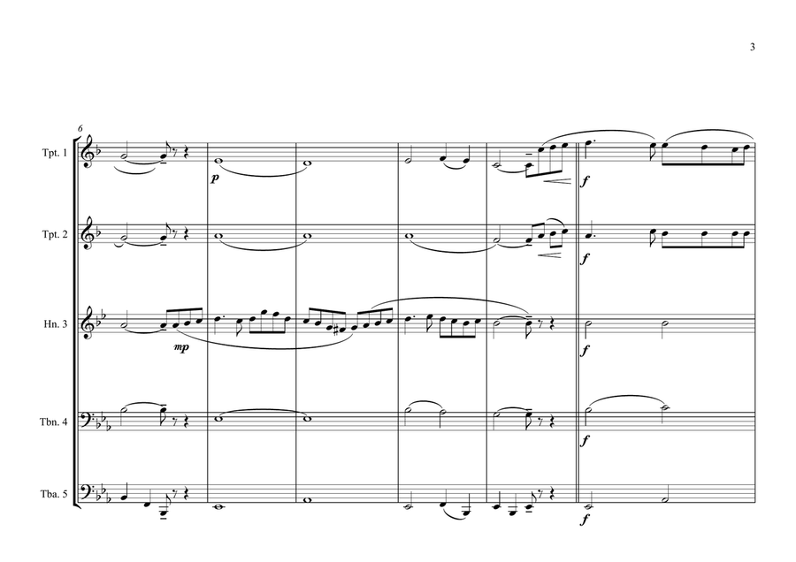 Irish National Anthem (unofficial) for Brass Quintet Brass Quintet scores gallery preview page 3