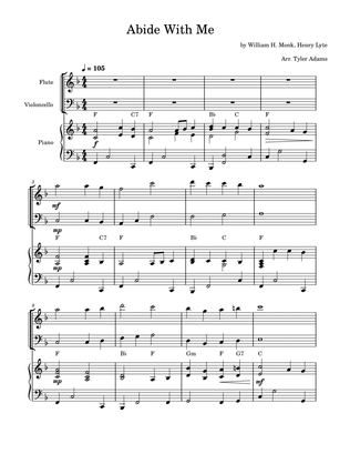 Abide With Me (Flute and Cello Duet with Piano)