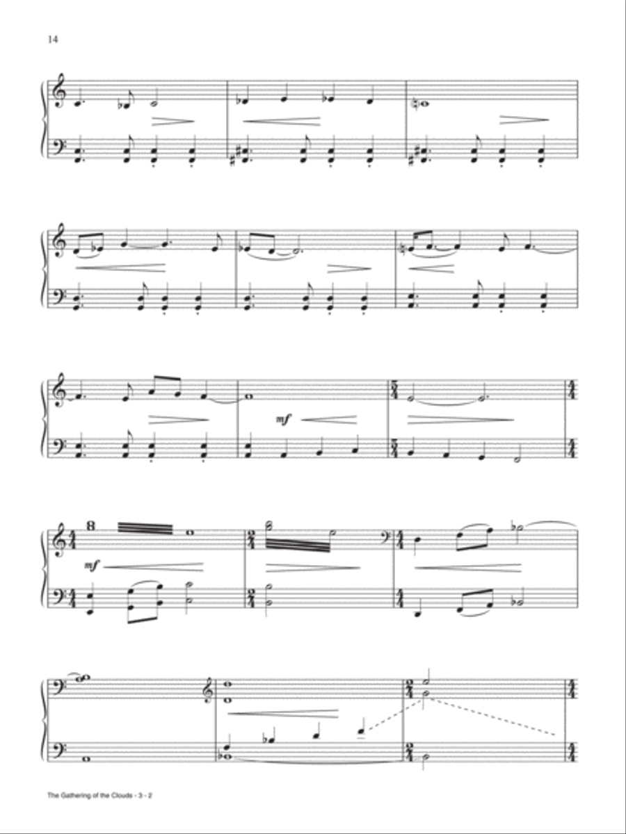 The Gathering of the Clouds (from The Hobbit: The Battle of Five Armies) Piano Solo scores gallery preview page 2