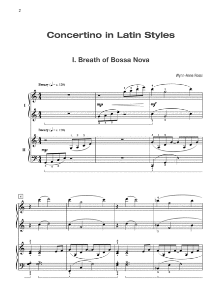 Concertino in Latin Styles: Solo with Piano Accompaniment - Piano Duo (2 Pianos, 4 Hands)