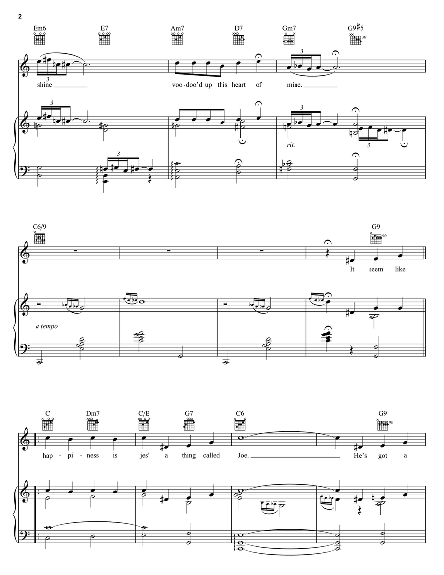 Happiness Is A Thing Called Joe Piano, Vocal, Guitar scores gallery preview page 2