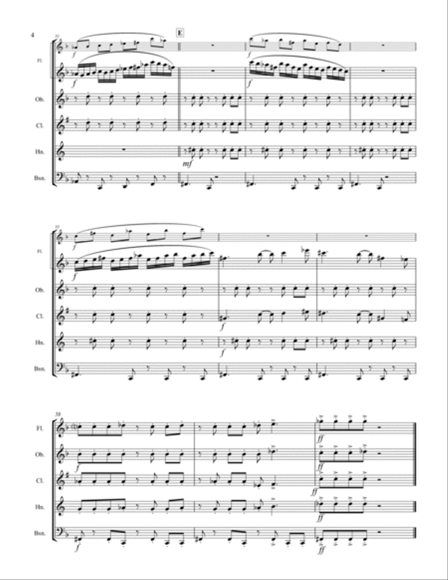 Theme From The Simpsons TM from the Twentieth Century Fox Television Series THE SIMPSONS Woodwind Quintet scores gallery preview page 5