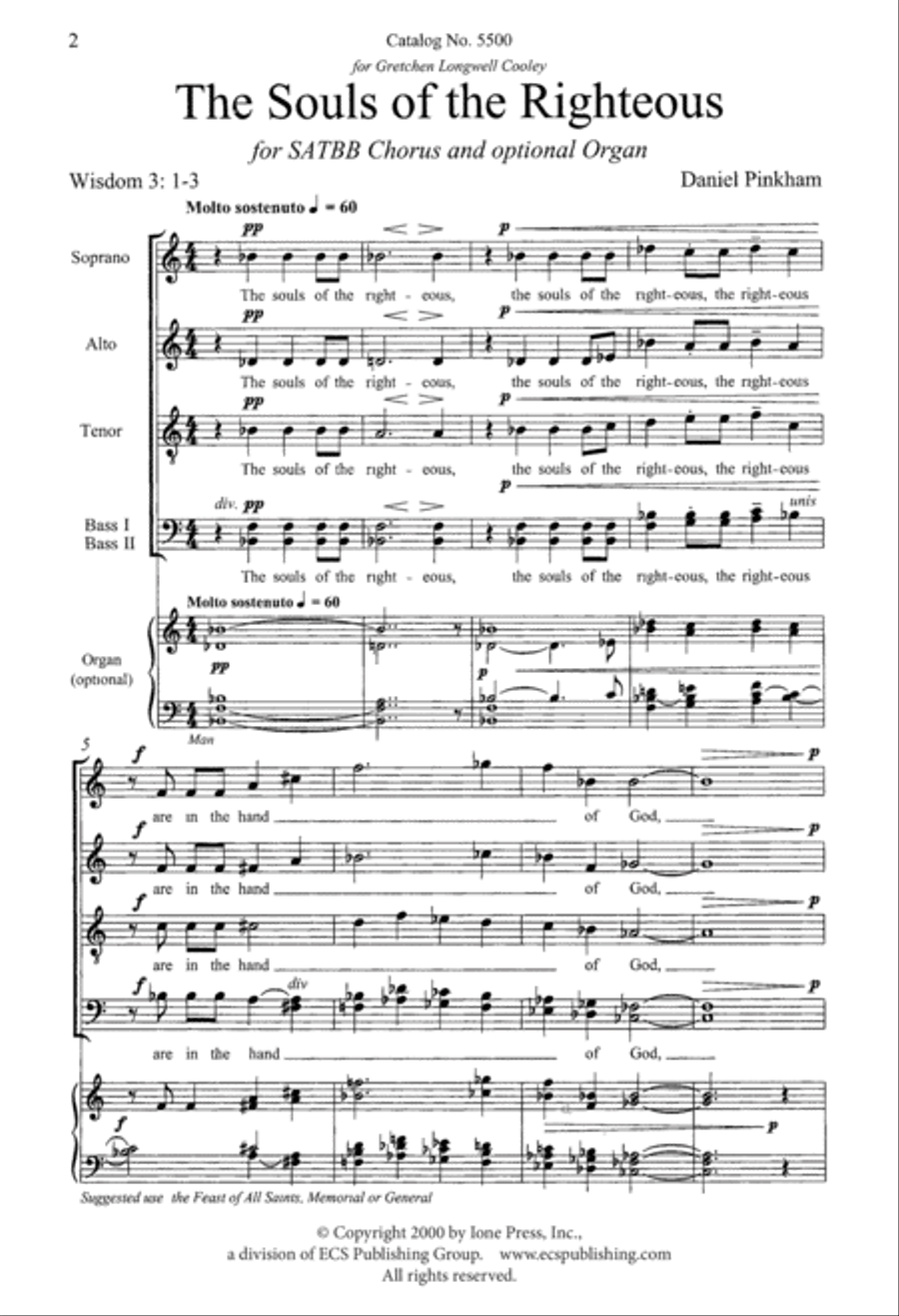 The Souls of the Righteous Choir scores gallery preview page 2