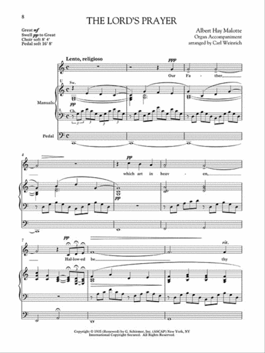 Sing The Lord's Prayer with Orchestra - Medium Voice Medium Voice scores gallery preview page 5