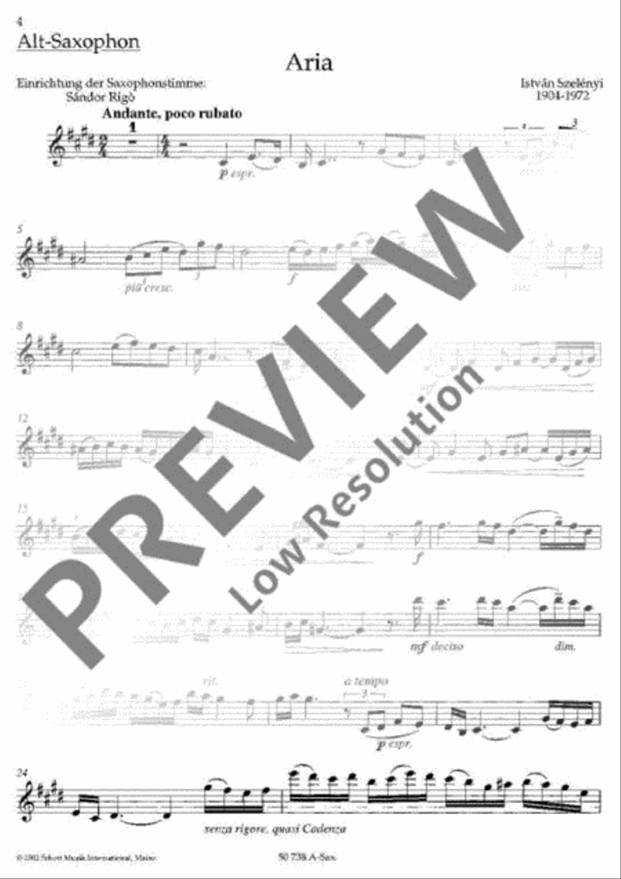 Aria Aria Clarinet scores gallery preview page 17