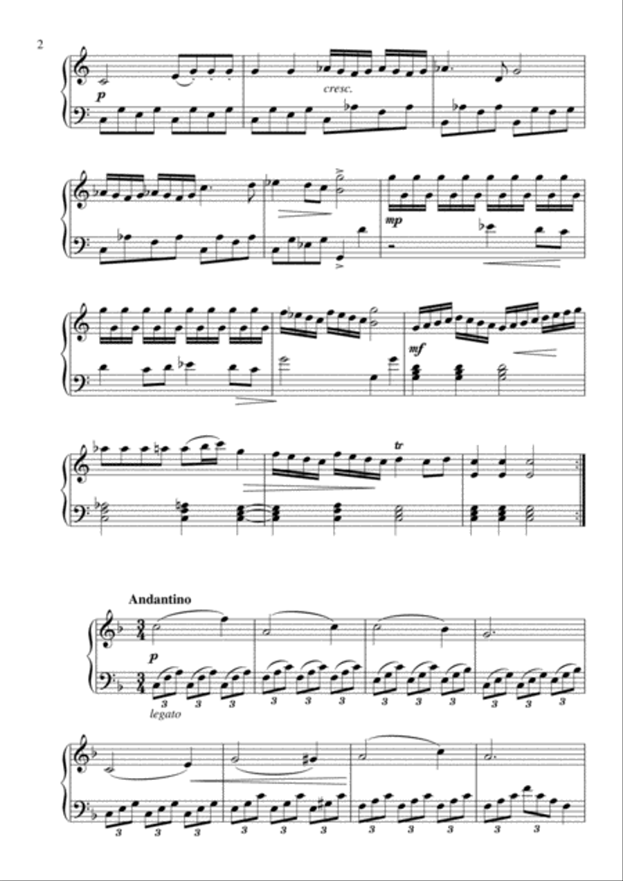 Sonatina in C Major, Op.9 Nr.1 Piano Solo scores gallery preview page 2