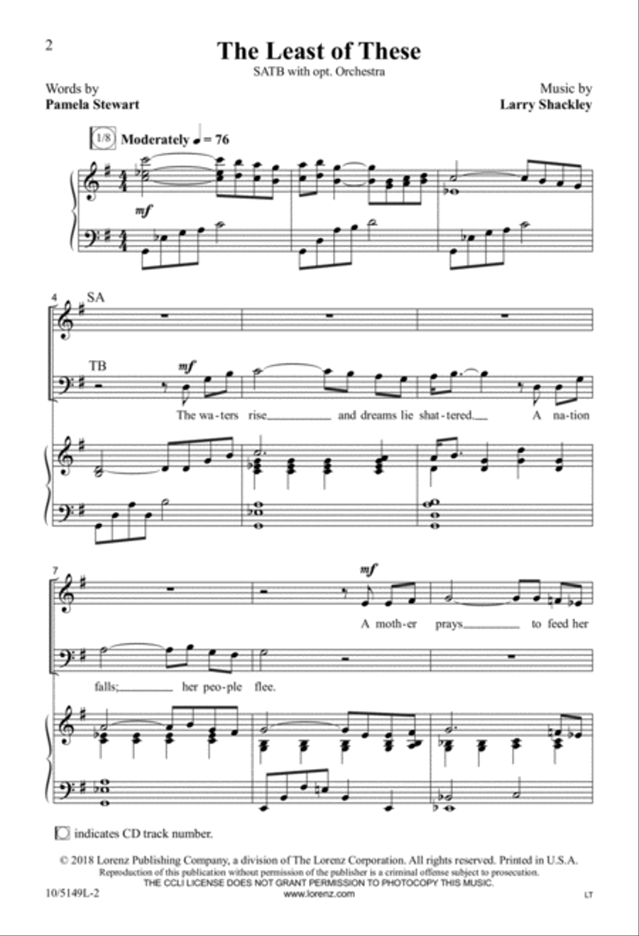 The Least of These 4-Part scores gallery preview page 2