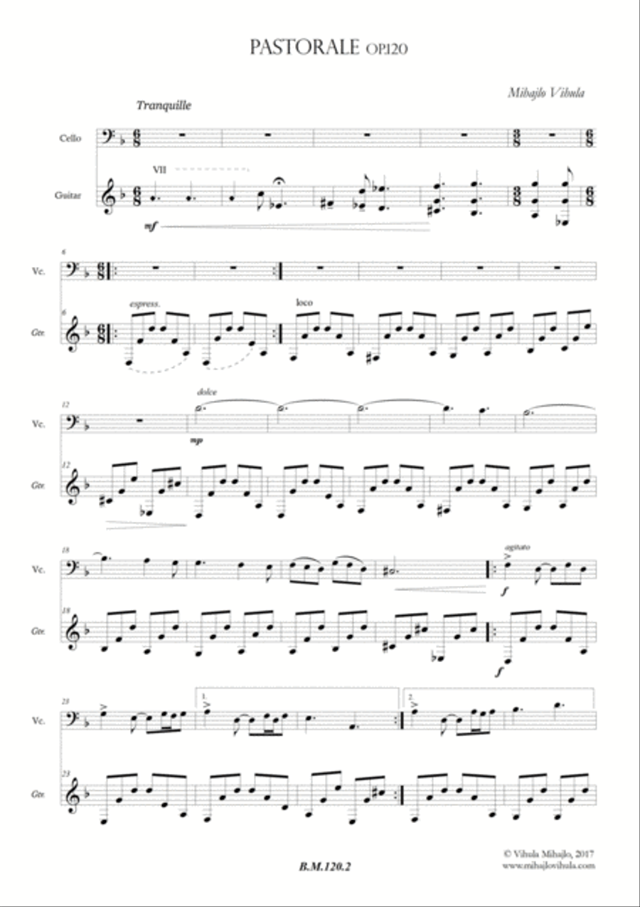 PASTORALLE op.120 PASTORALLE op.120 String Duet scores gallery preview page 3