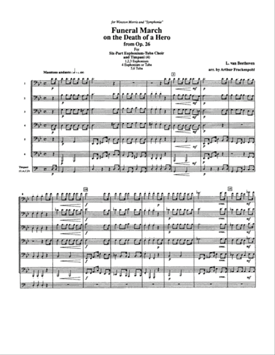 Funeral March on the Death of a Hero Euphonium scores gallery preview page 2