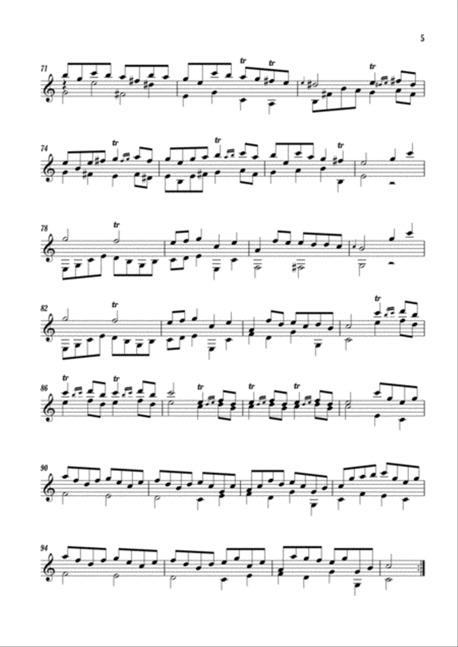 Two Sonatas Classical Guitar scores gallery preview page 5