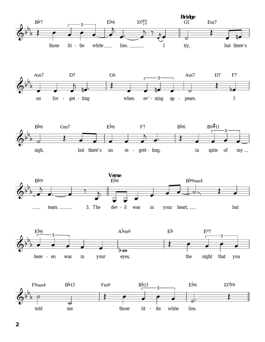 Little White Lies Little White Lies Voice scores gallery preview page 2