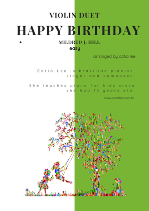 Book cover for Happy birthday for violin duet
