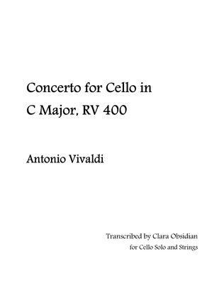 Book cover for A. Vivaldi: Cello Concerto in C Major, RV. 400