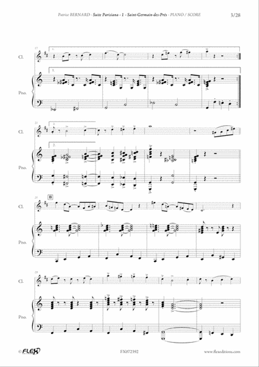 Suite Parisiana Suite Parisiana B-Flat Clarinet scores gallery preview page 3