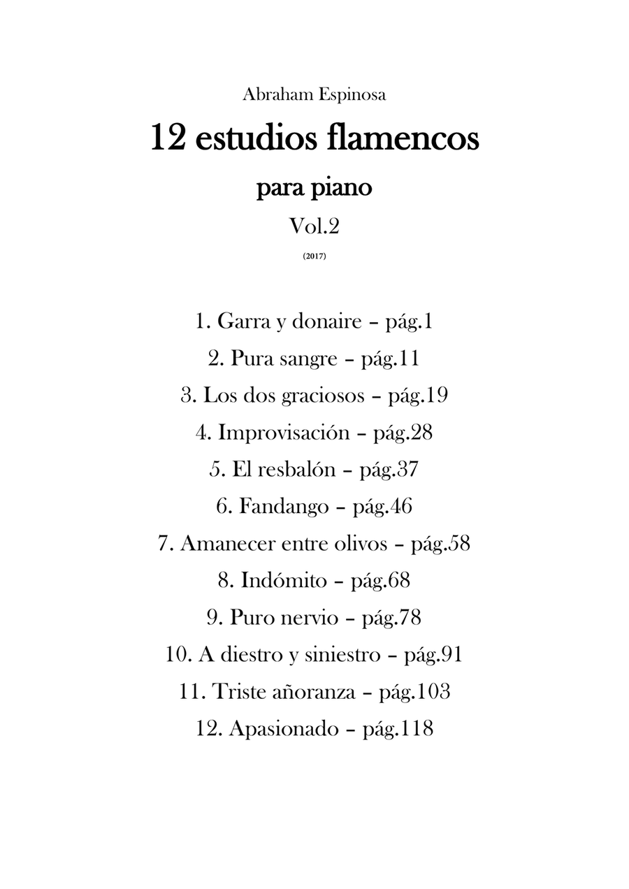 12 estudios flamencos para piano - Libro 2 Flamenco Guitar scores gallery preview page 2