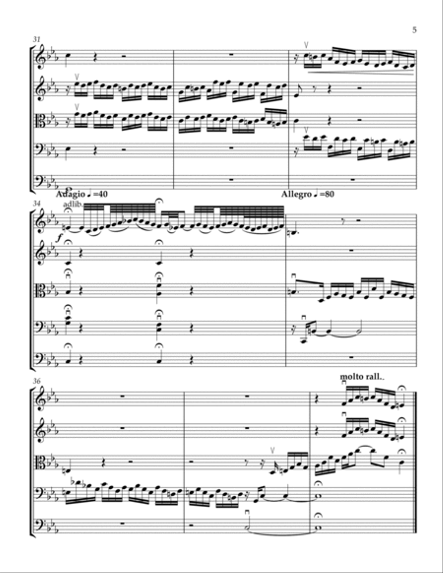 PRELUDE II FOR STRING ORCHESTRA Chamber Music scores gallery preview page 5