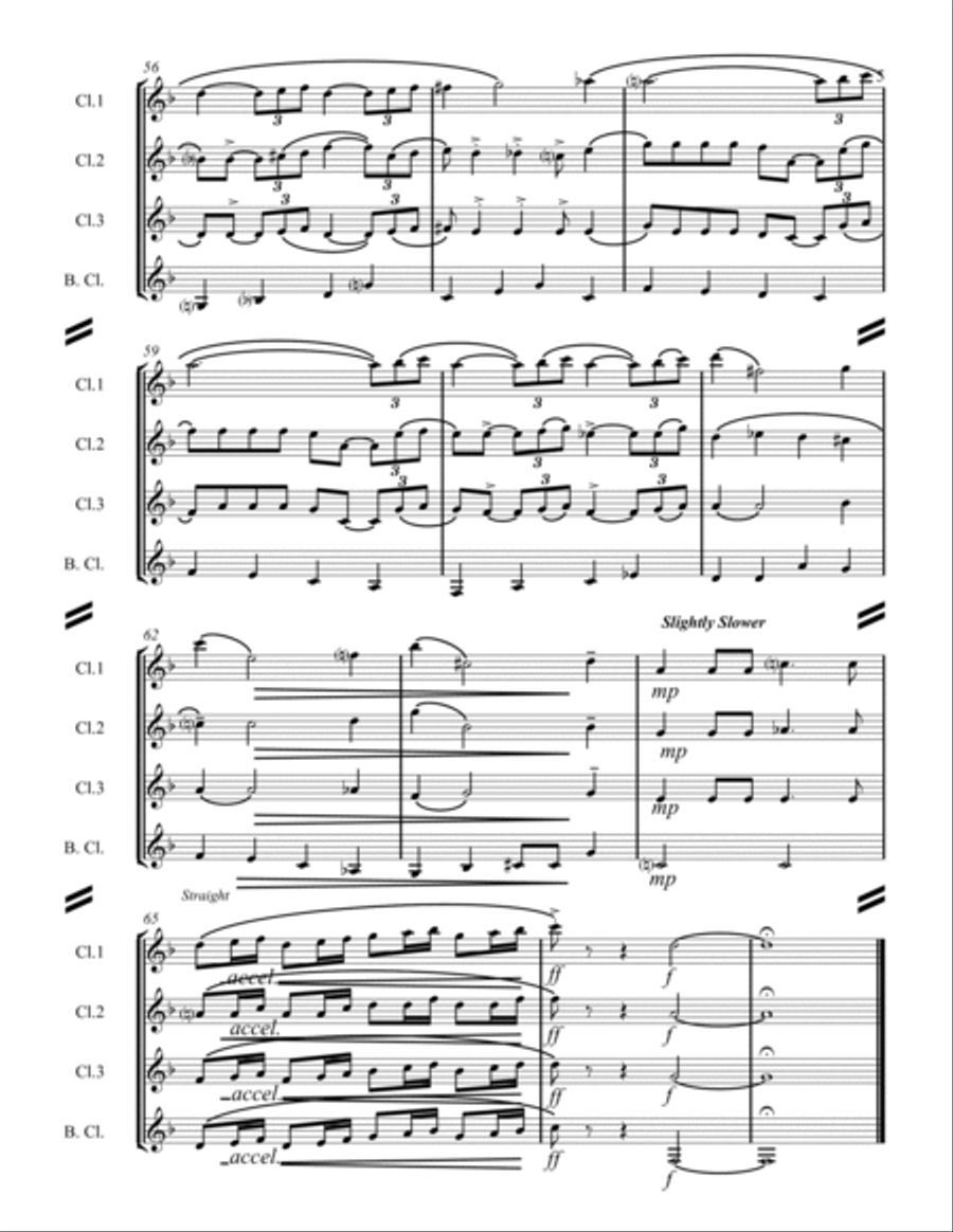 Moonlight Serenade Woodwind Ensemble scores gallery preview page 6