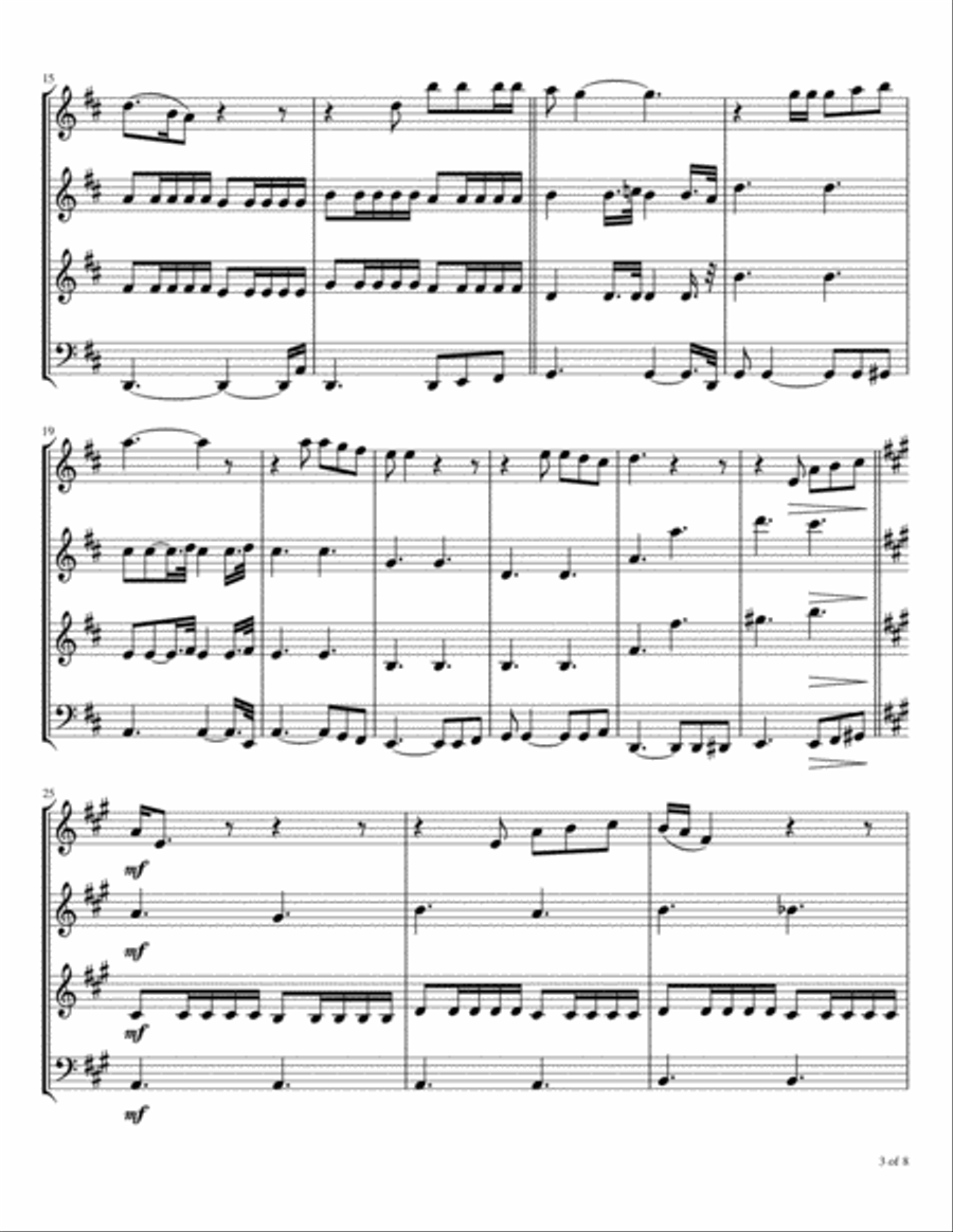 Happy Xmas (war Is Over) Woodwind Quartet scores gallery preview page 4