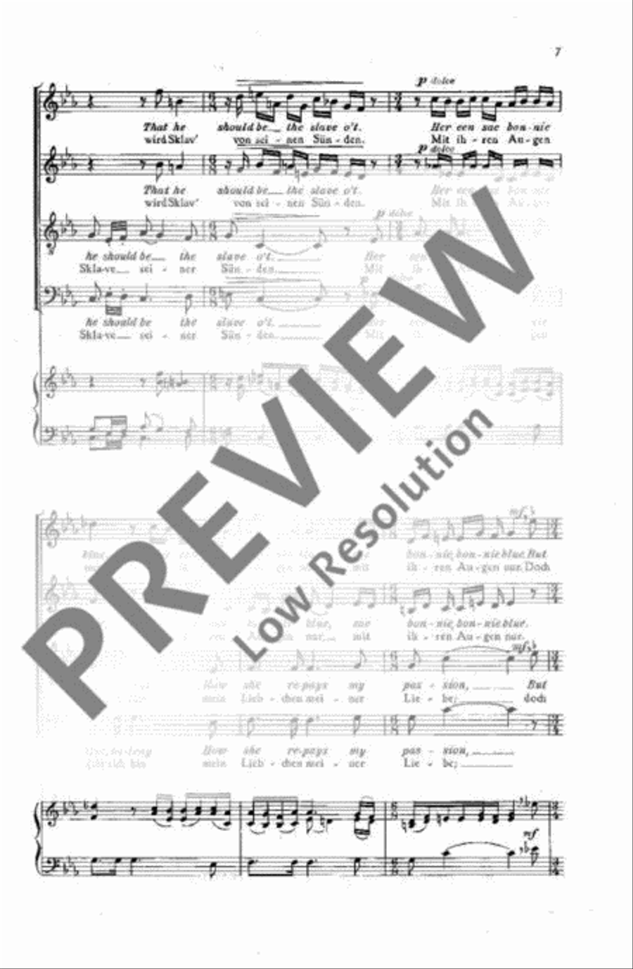 Four Songs from the British Isles 4-Part scores gallery preview page 7