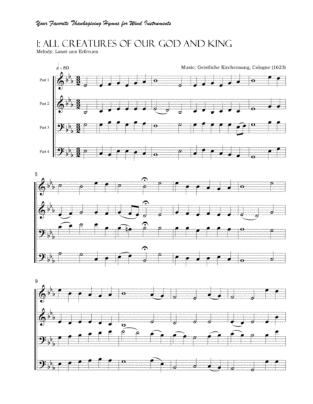 Your Favorite Thanksgiving and Harvest Hymns for Wind Instruments image number null