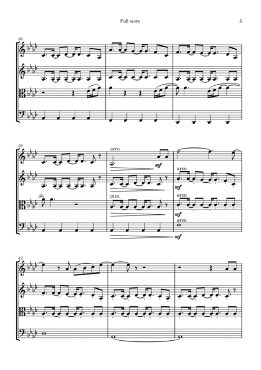 What About Us String Quartet scores gallery preview page 5