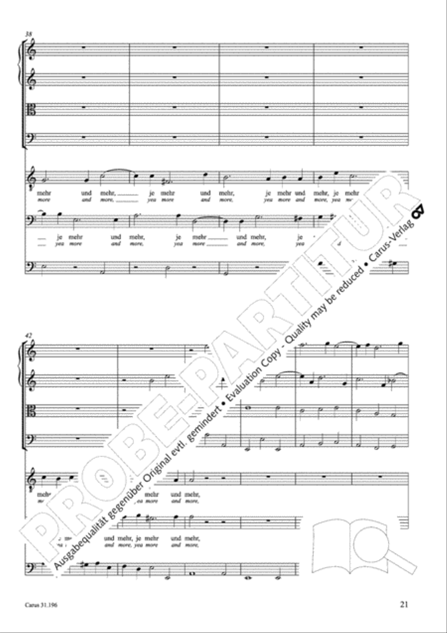 The Lord is mindful of us (Der Herr denket an uns) STB scores gallery preview page 21