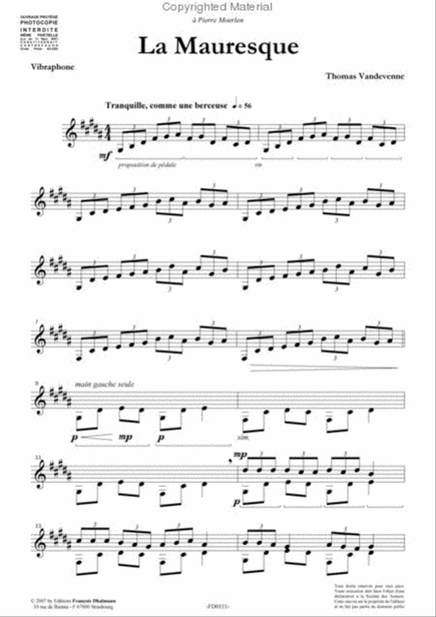 La Mauresque Percussion scores gallery preview page 2