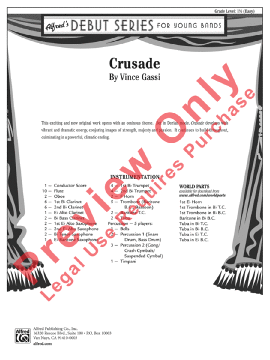 Crusade Crusade Concert Band scores gallery preview page 2