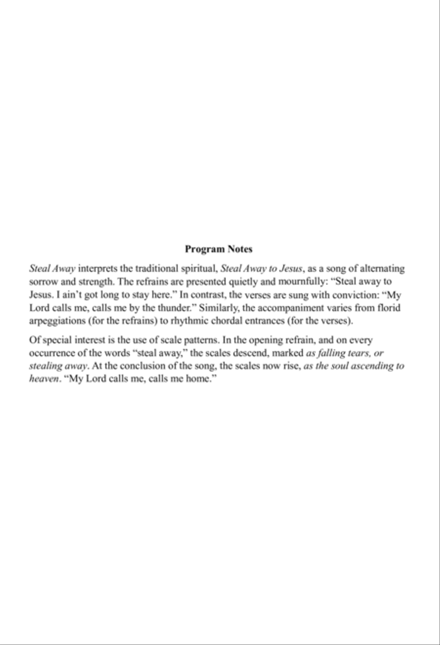 Steal Away 4-Part scores gallery preview page 2