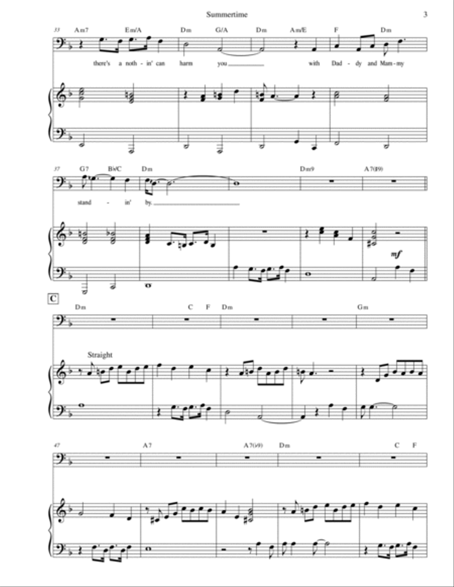 Summertime Baritone Saxophone scores gallery preview page 5