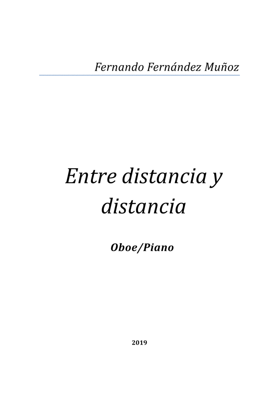 Entre distancia y distancia Piano scores gallery preview page 1