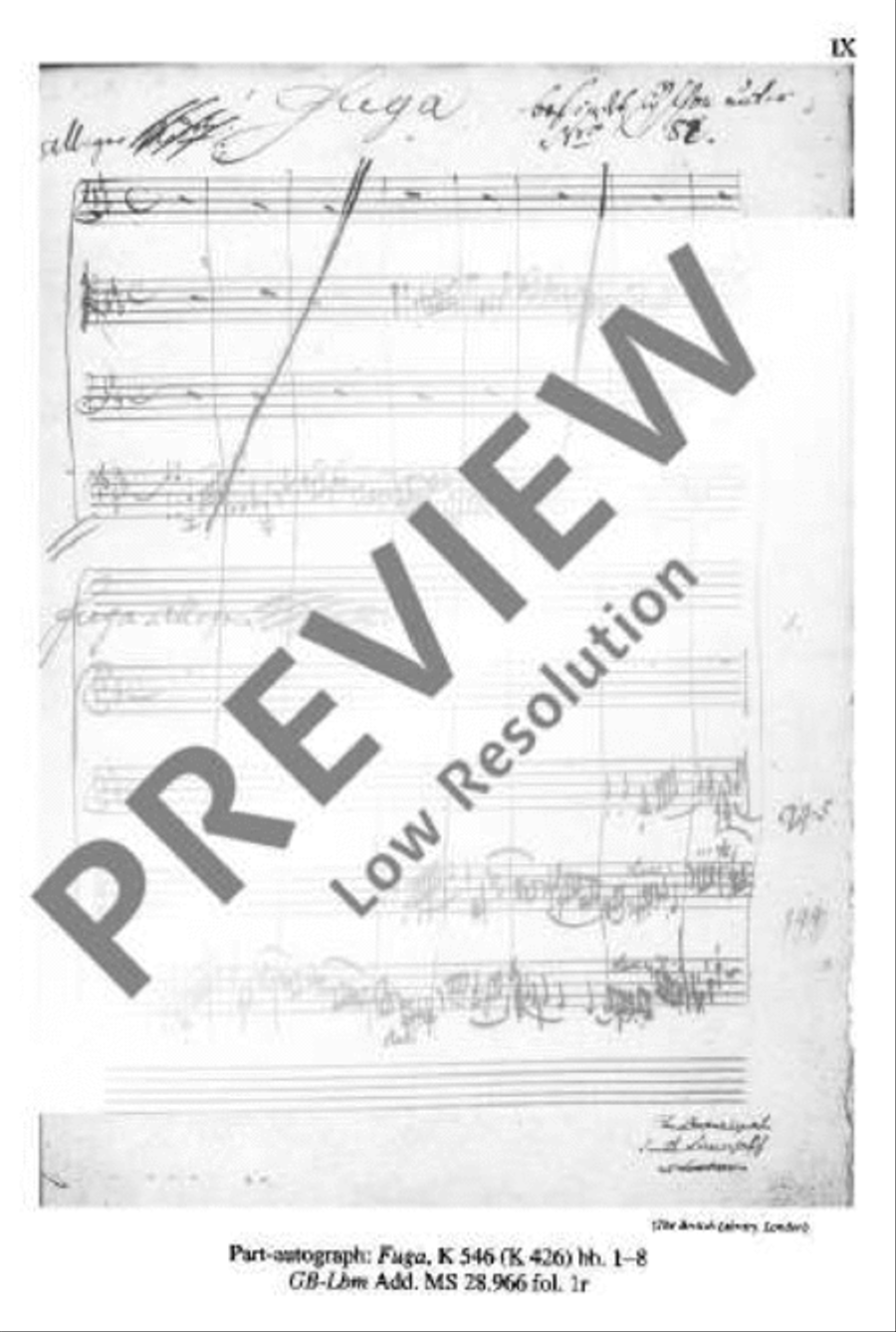 Adagio and Fugue C minor Miniature Score scores gallery preview page 10